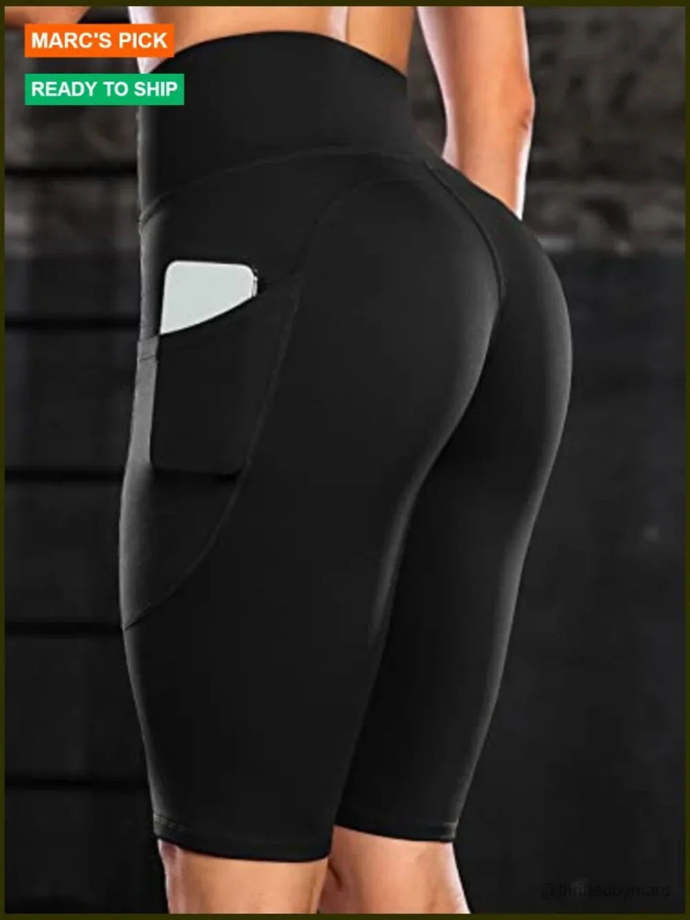 High Waist Biker Shorts with Pockets 12